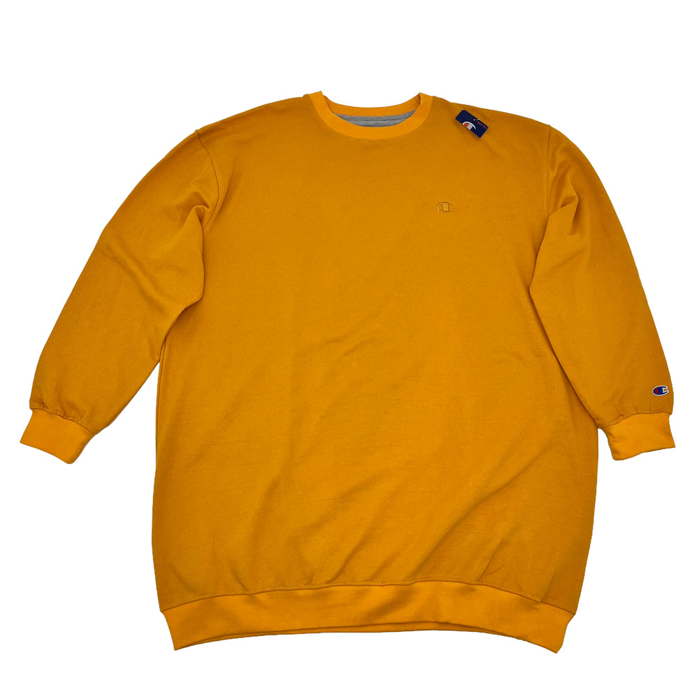 Champion Authentic Athletic Wear Mens 2XL Pullover Sweatshirt Orange Logo NWT